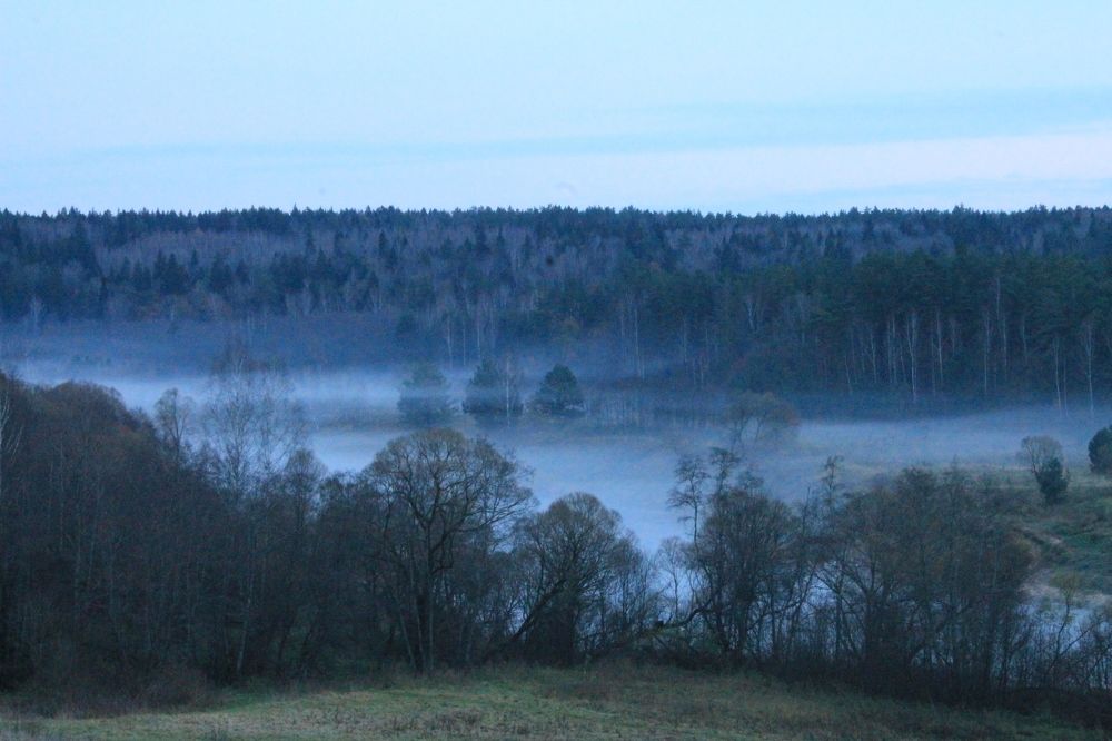 The fog on the river (Nikola-Lenivets)