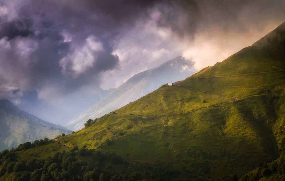 Закат в горах