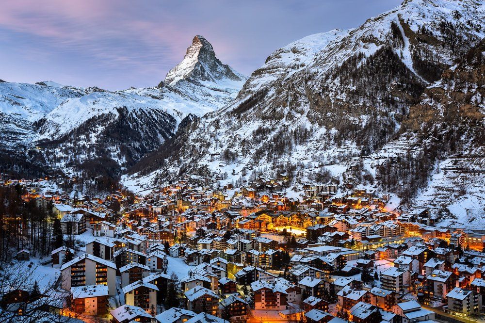 Zermatt and Matterhorn in the Morning