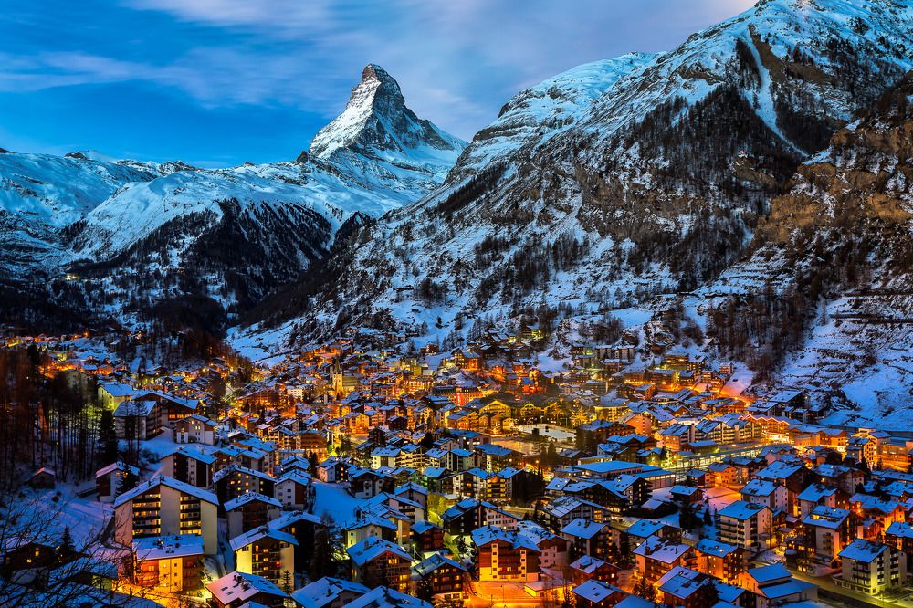 Zermatt and Matterhorn in the Morning