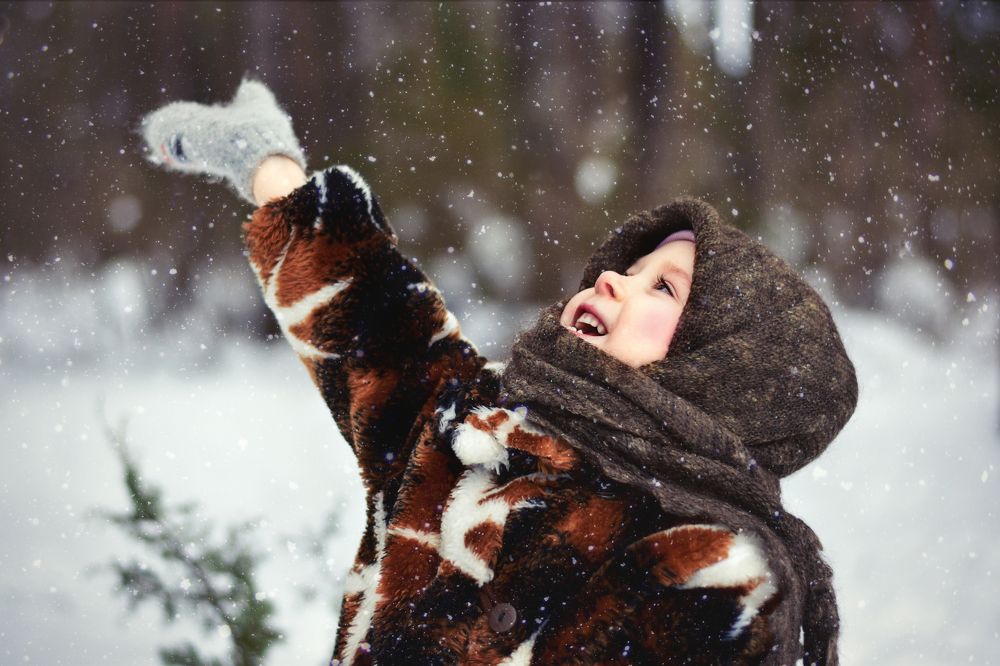 Лиза и снежок