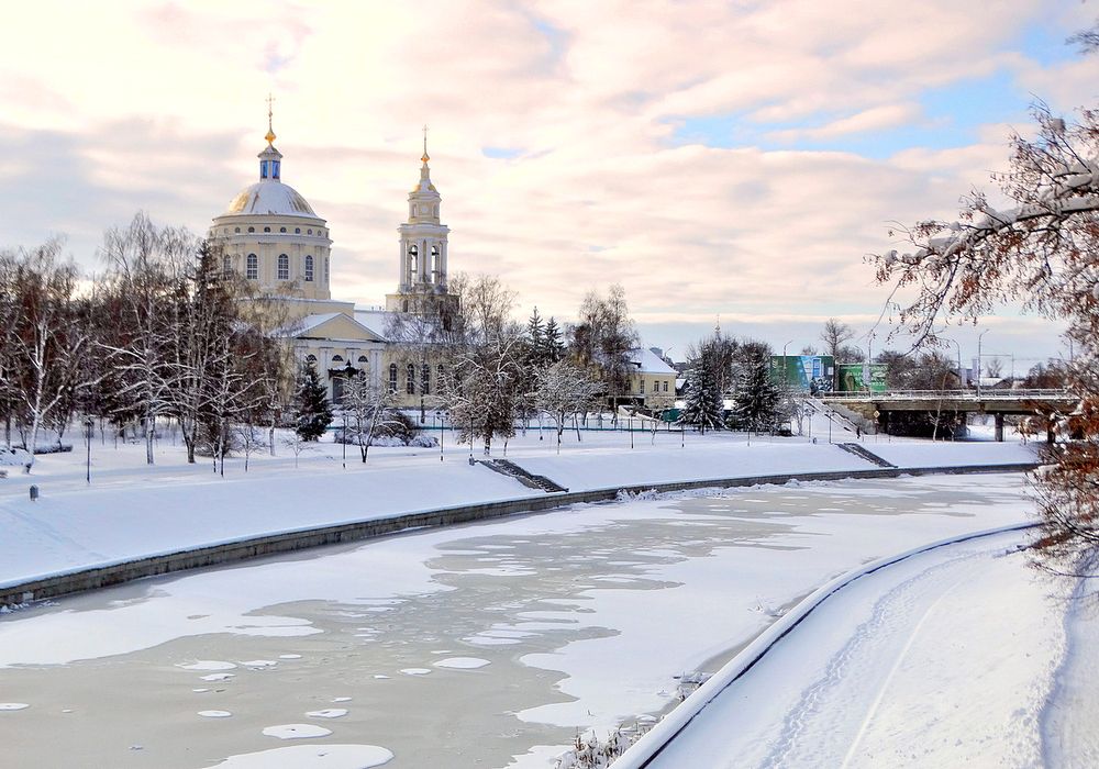 Архитектура города зимой