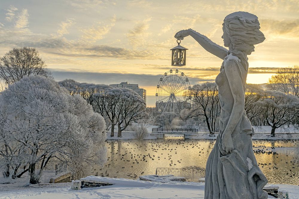 Зимнее утро в парке