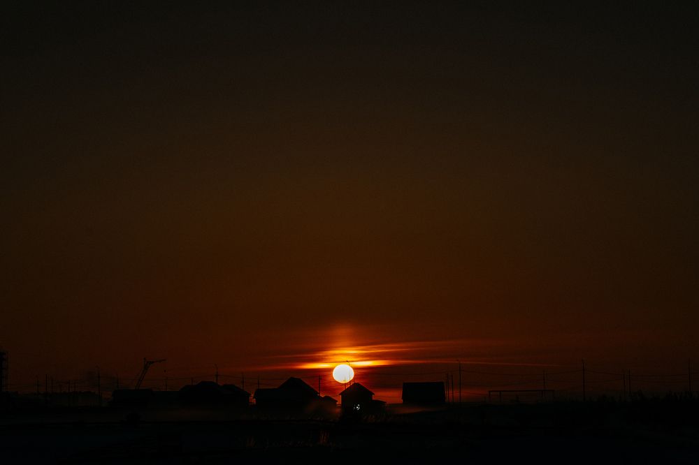 Закат в пгт. Тазовский