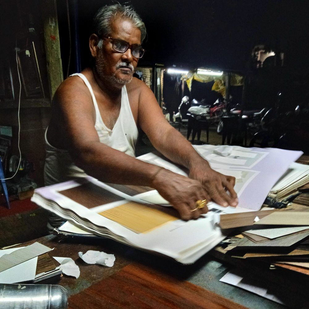 Hard working old man