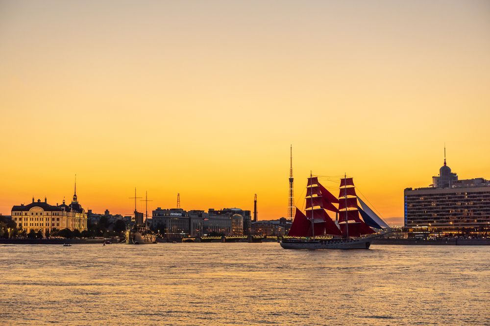 Закат на Неве