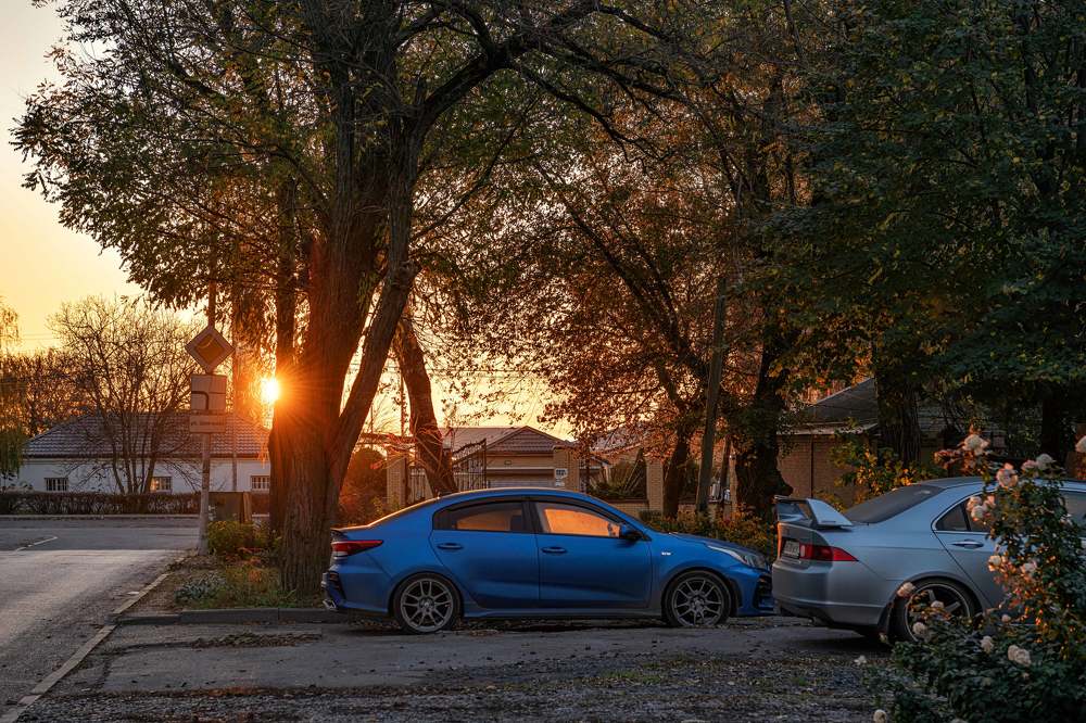 Восход в старом городе.