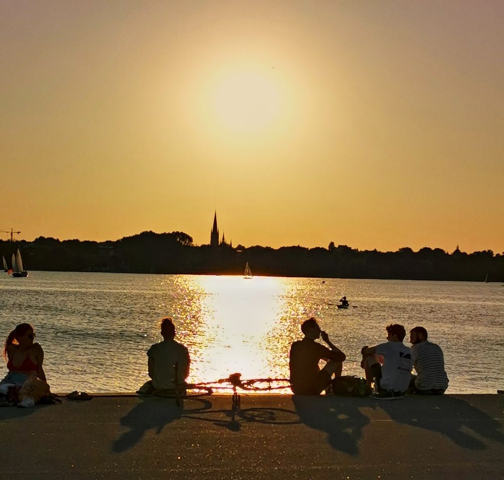 Sonnenuntergang an der Alster