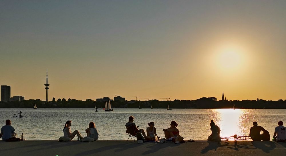 Sommerabend an der Alster
