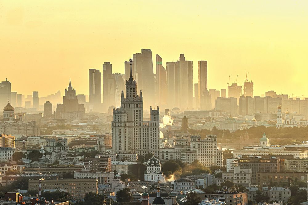 Москва на закате.