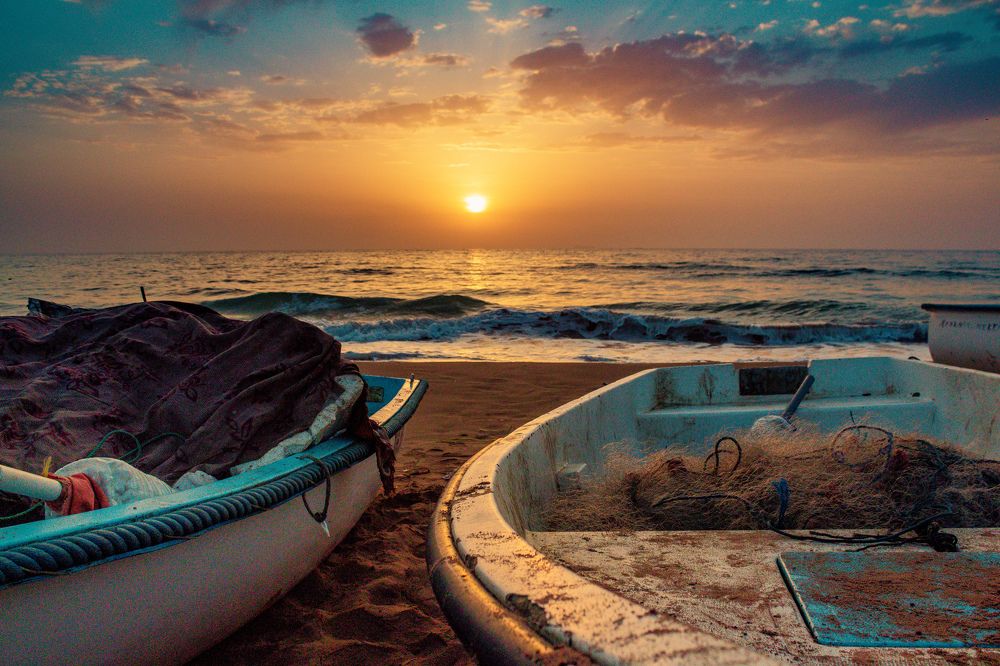 The magic of the beauty of the sunset