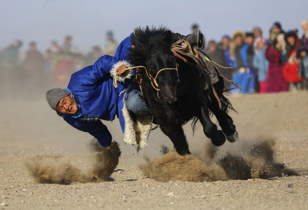 Whip-grabbing competition