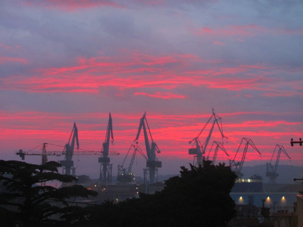 Red sunset in Croatia