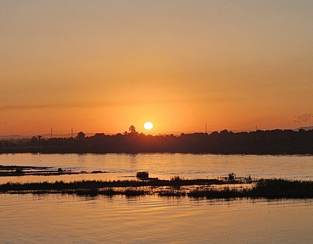 Nile river sunrise