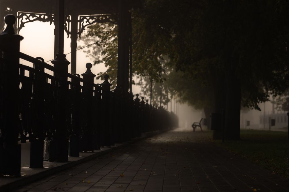 Туман на волжском бульваре