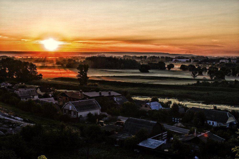 утро в городке