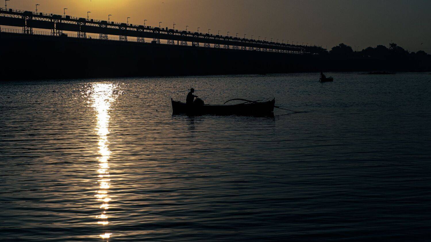 Fishing preparation before sun rise.