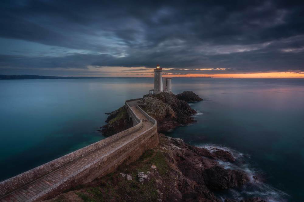 Dusk at Petit Minou lighthouse
