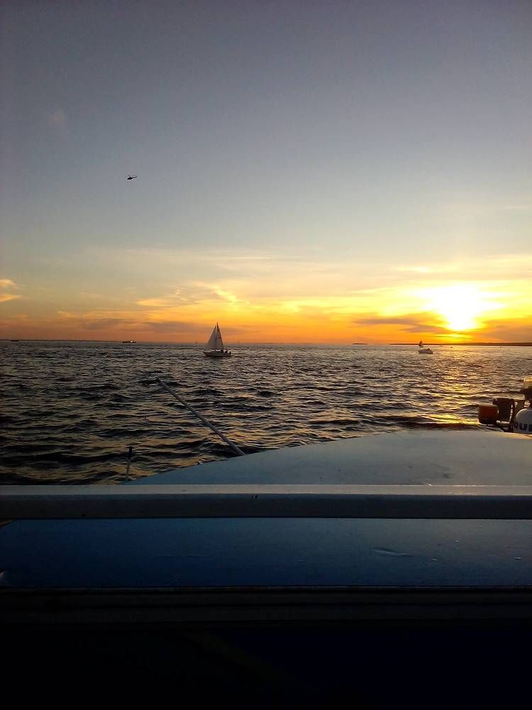 Закат на Финском заливе.