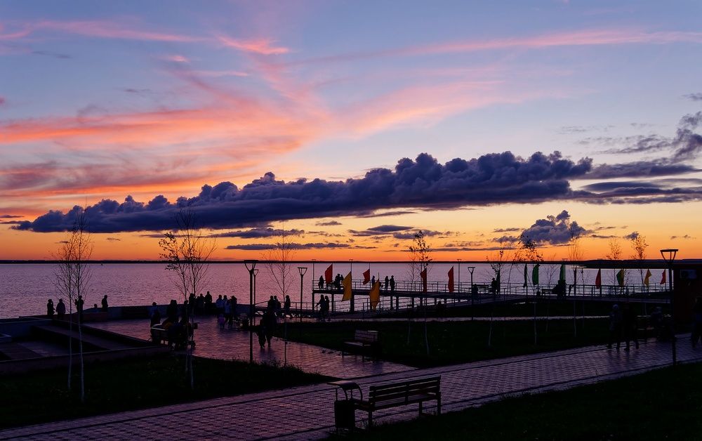 Закат на набережной озера Копа, Кокшетау