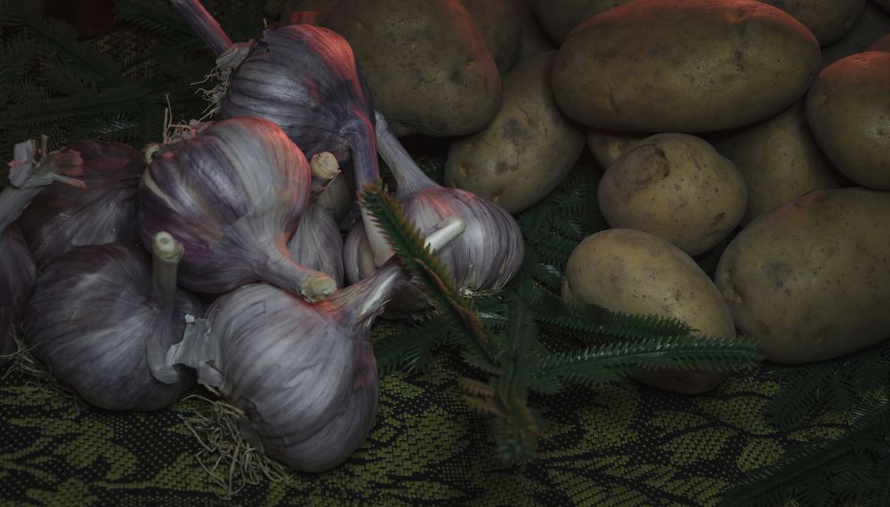 Картошка и чеснок