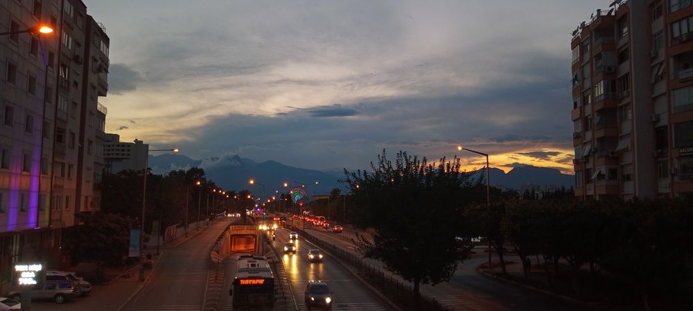 Autumn sunset in Antalya