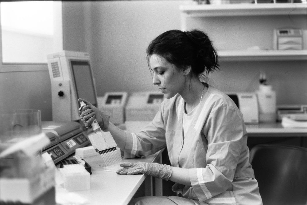 work in the laboratory