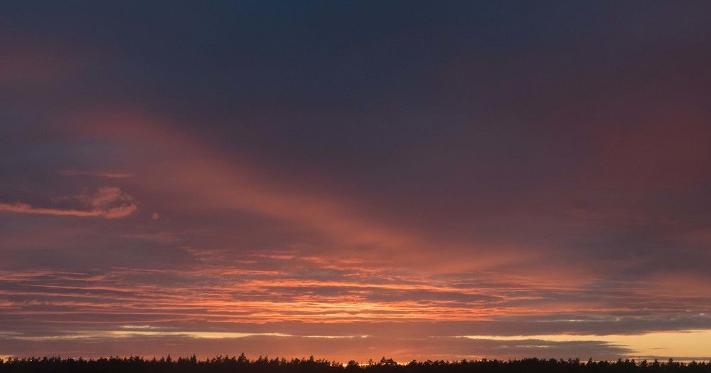 Idyllic sky with clouds at sunset, beautiful nature background