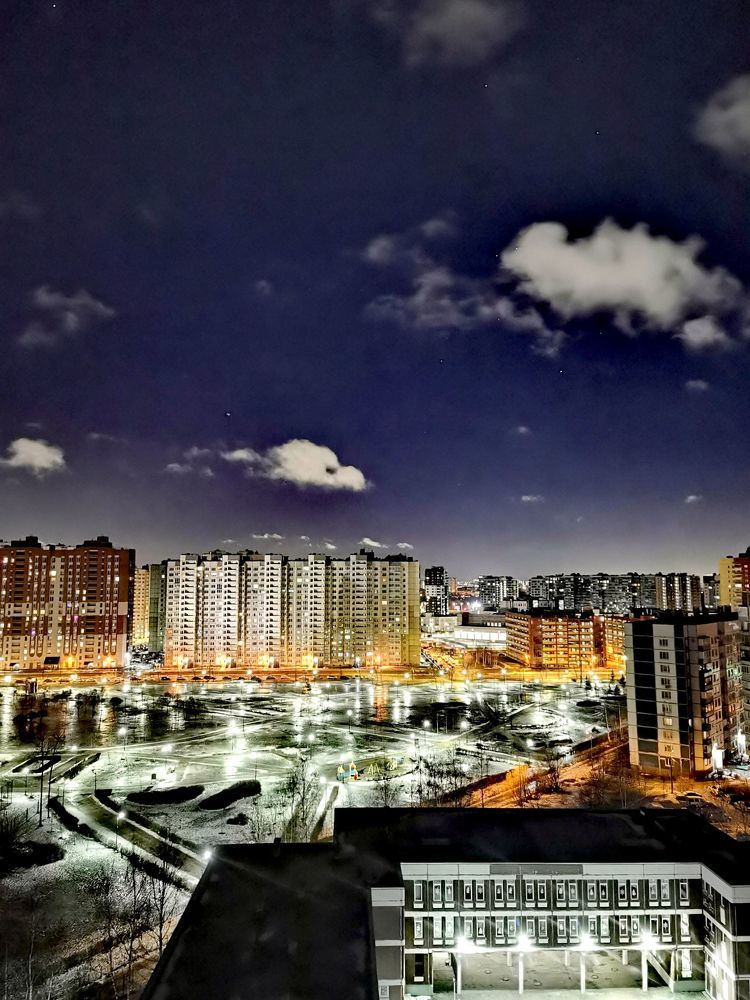 Зимний закат в моем окне