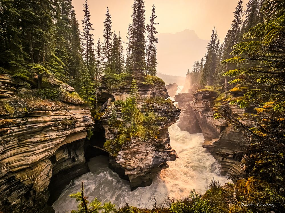 Beautiful Athabasca Falls