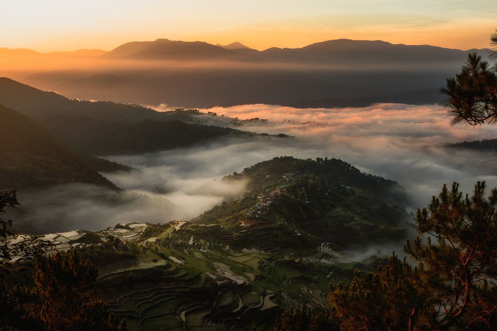 Sea of Clouds at Maligcong, Rice Terraces, Philippines