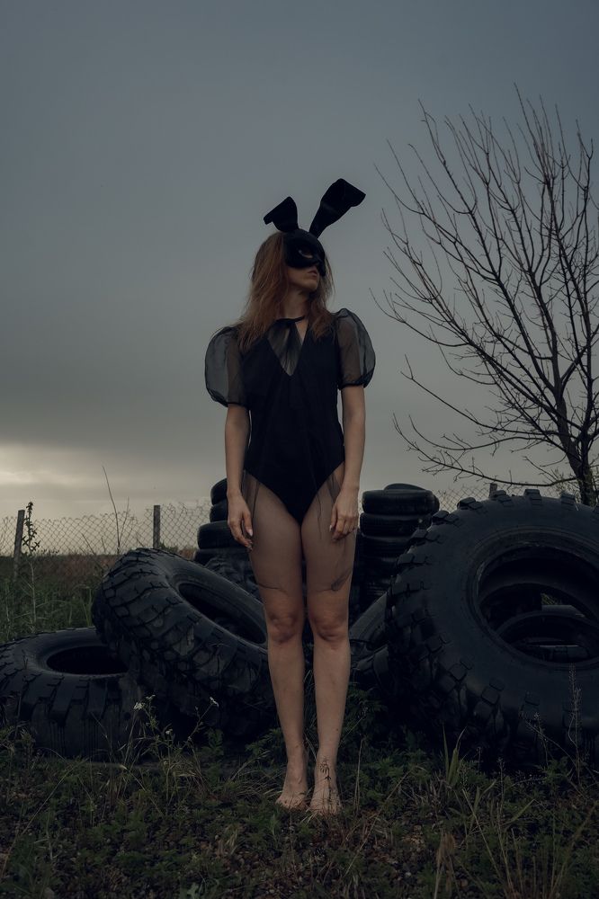 Зайка осенью