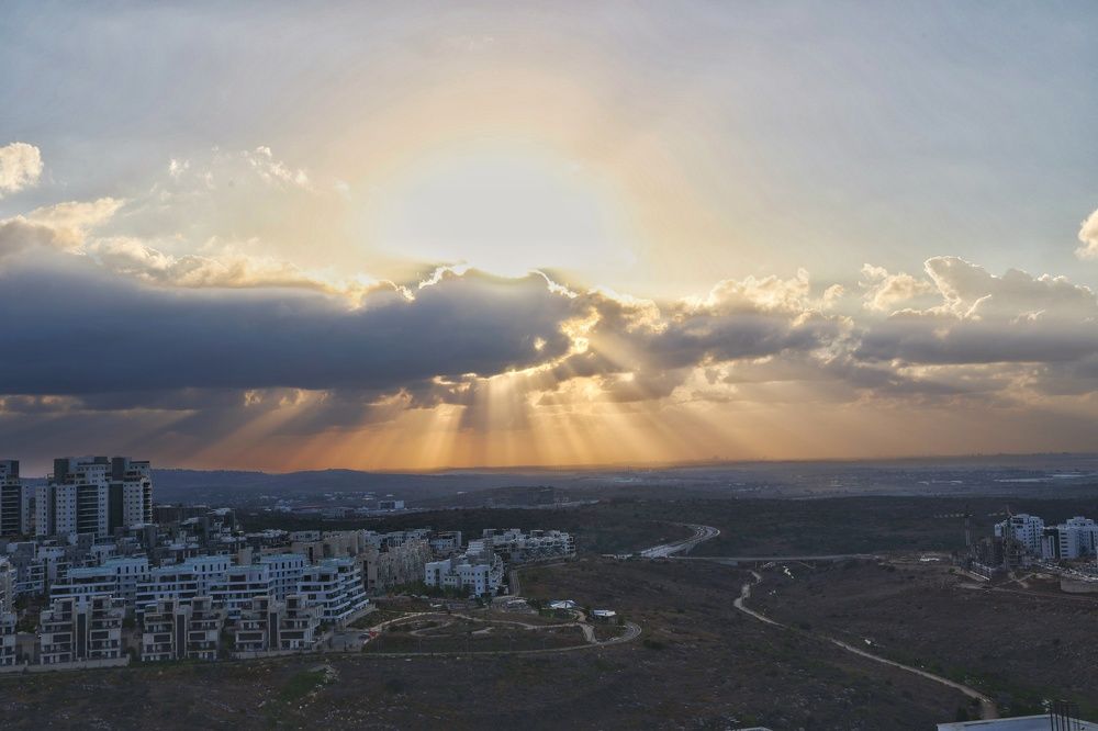 Sunset on modiin, israel