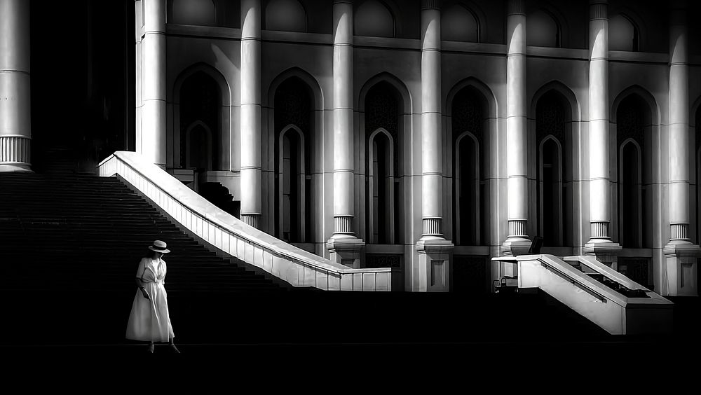 Harmony of man and architecture