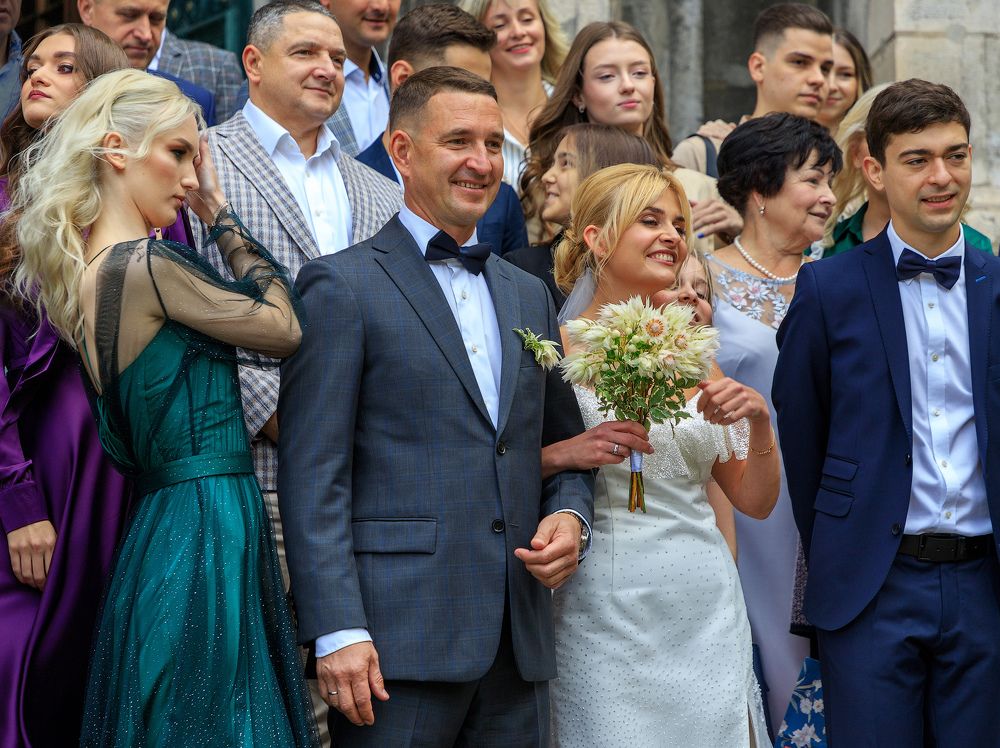 Счастливые свадебные лица