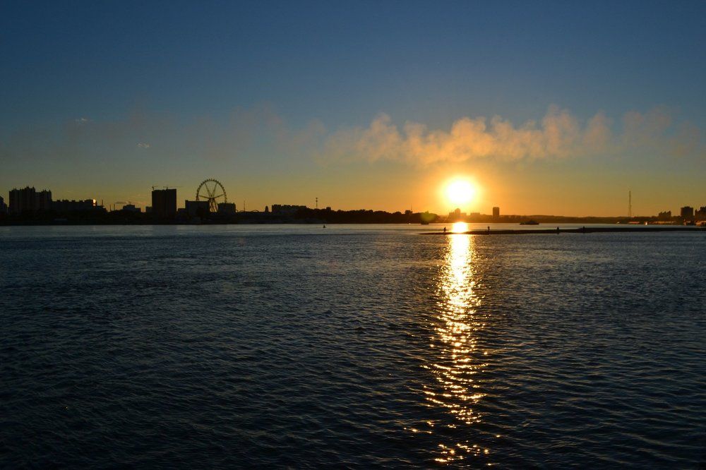 Закат на Амуре.