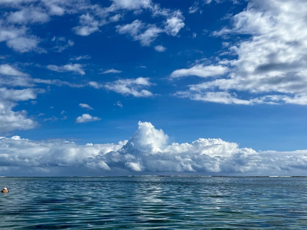 Tropical clouds over the lagoon