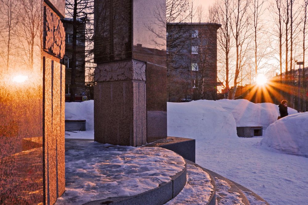 Закат над городом Апатиты.