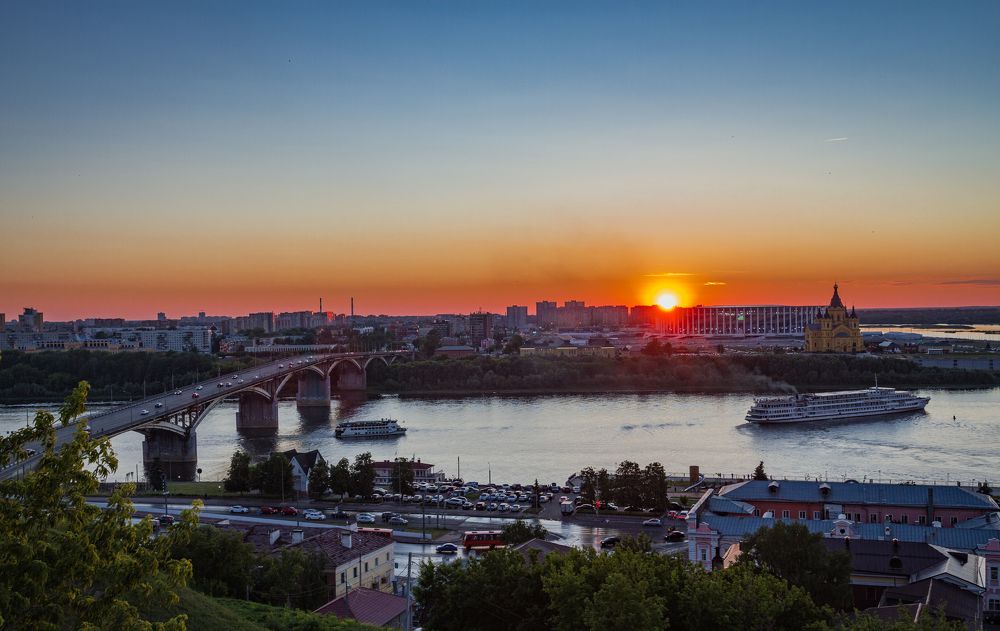 Закат в Нижнем Новгороде