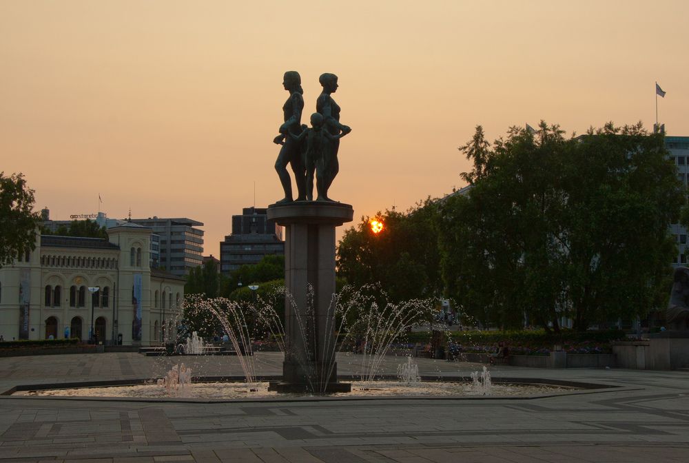 Осло. Нежный закат