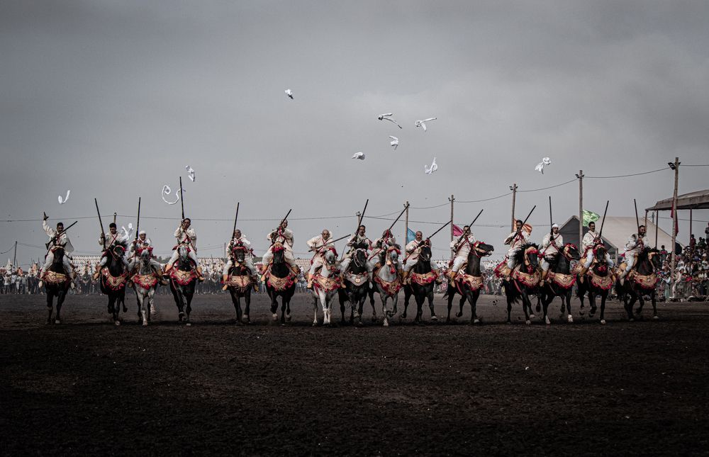 Knights Firing Rifles from Horseback