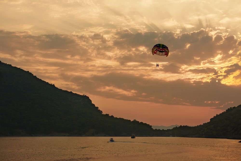 На островах.