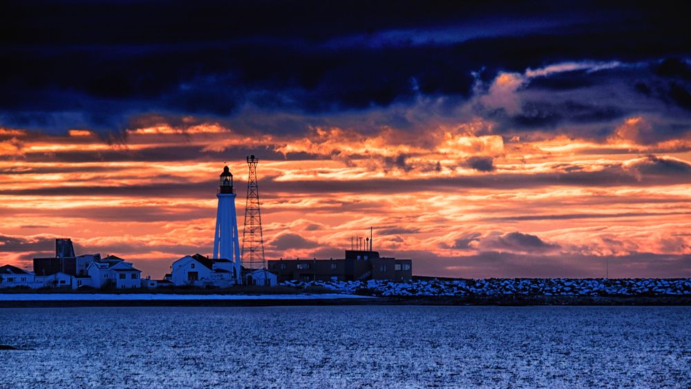 Lighthouse under sunset