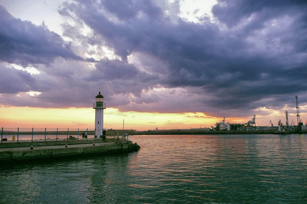 entrance to the port of Burgas