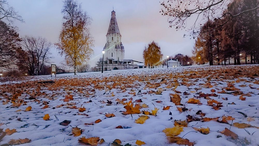 Осенний снег