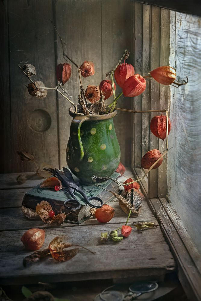 Green – Orange still life