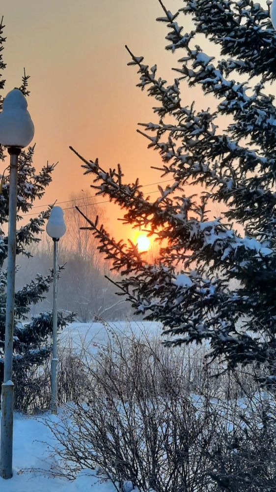 Таинство заката в -40°С°С.