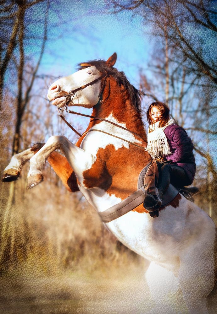 Юная всадница.