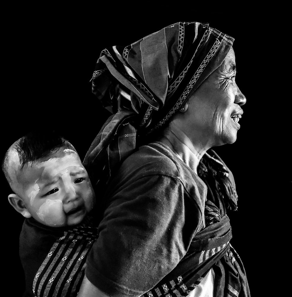 grandchild and grandmother