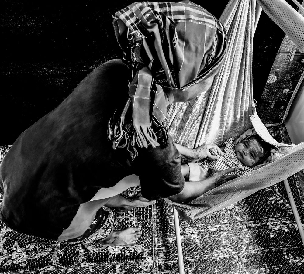 grandchild and grandmother